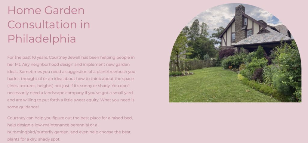 Screenshot of Jewells in Bloom website