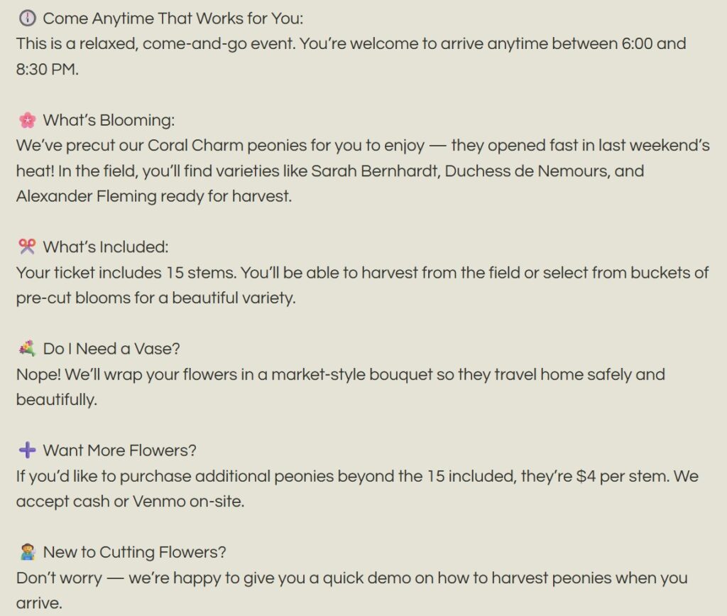 Screenshot of Two Kays Flower Farm