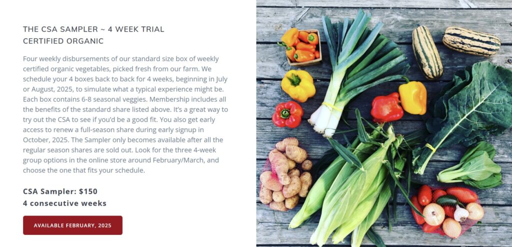 Screenshot of Shared Legacy Farms website